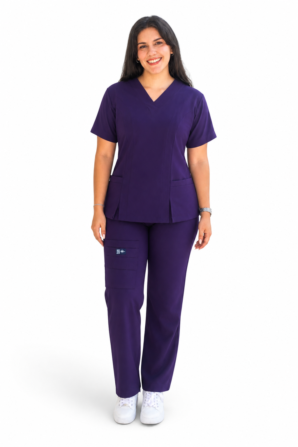 Amethyst Scrub Set Mujer | Uniforme Quirúrgico Morado Intenso