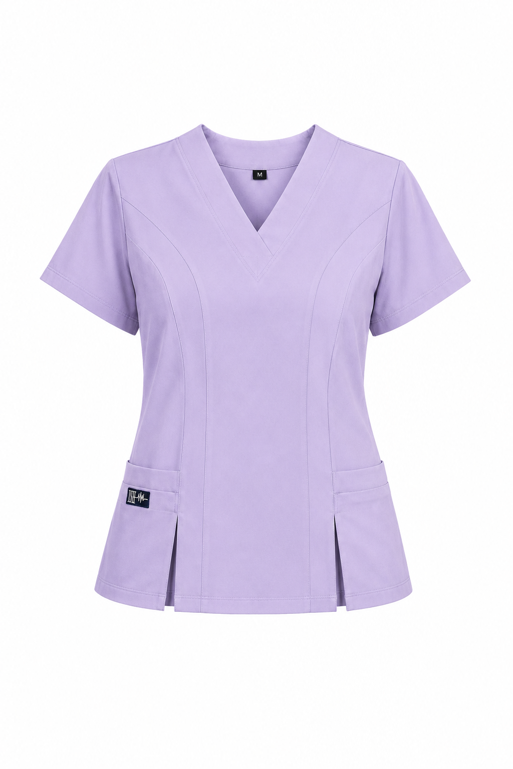 Top de scrub Lavender color lavanda para dama vista frontal.
