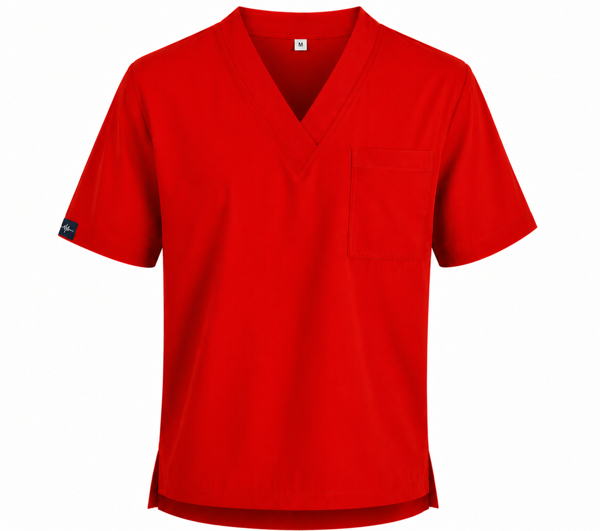 Top de scrub Rouge rojo intenso para caballero vista frontal.